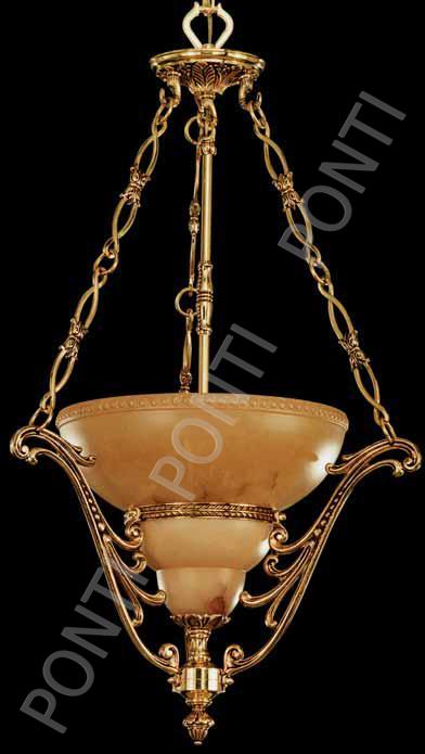 3015\3+1 French Gold Champagne Alabaster D. 56cm x H. 81cm