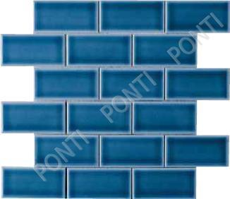 Blu Cobalto 5x10 liscio preposato (сетка 30х30)